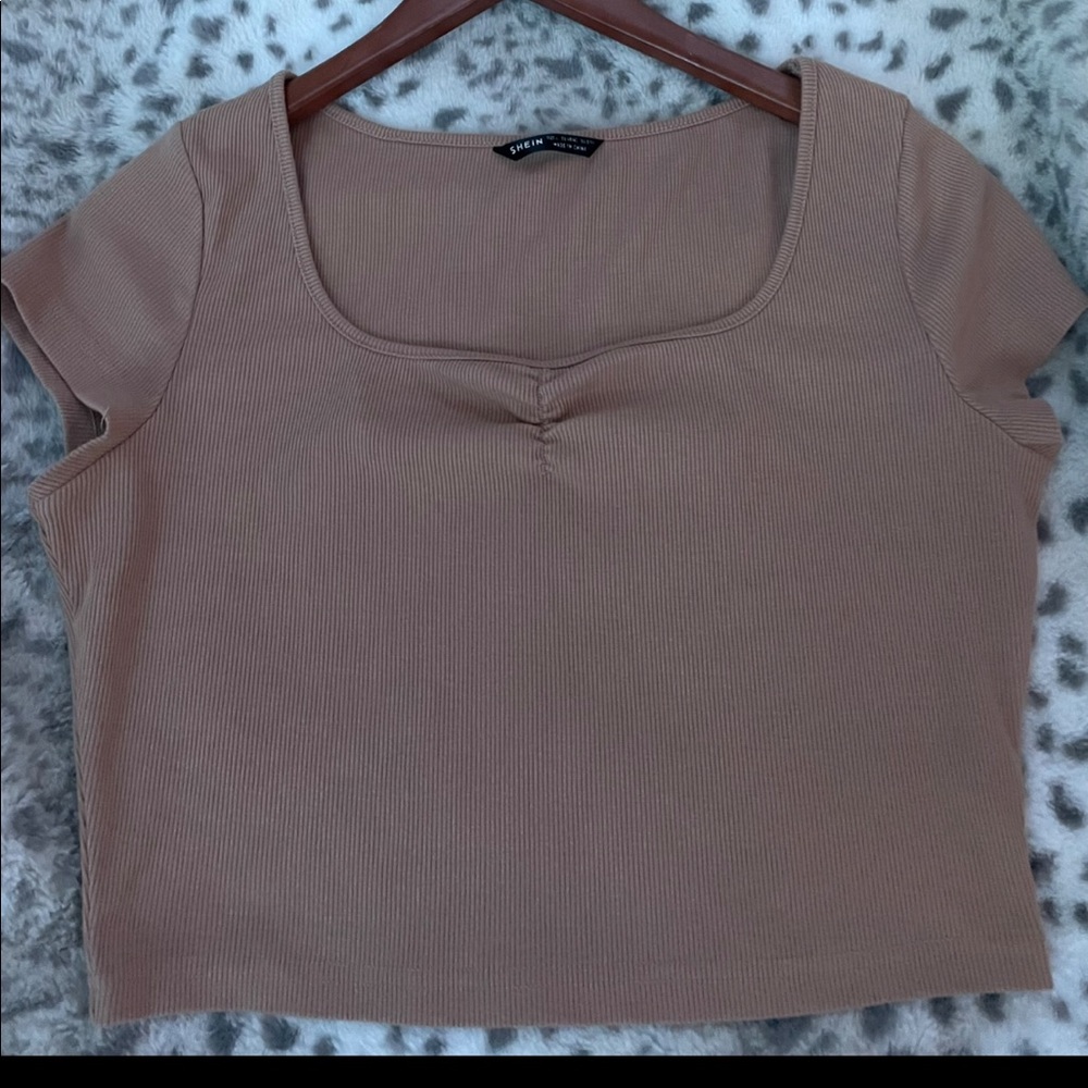 Brown crop top